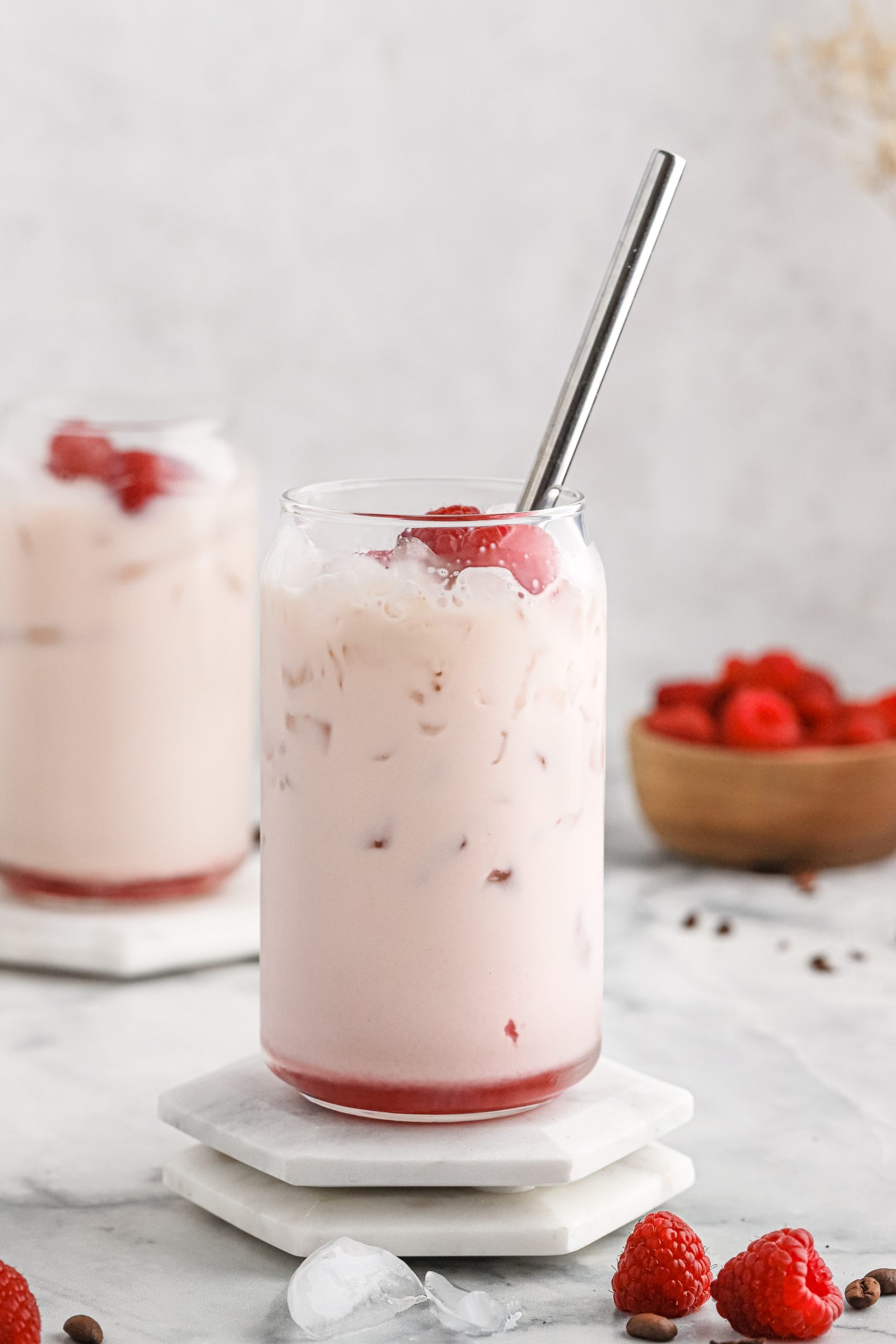 Frambuazlı Soğuk Latte